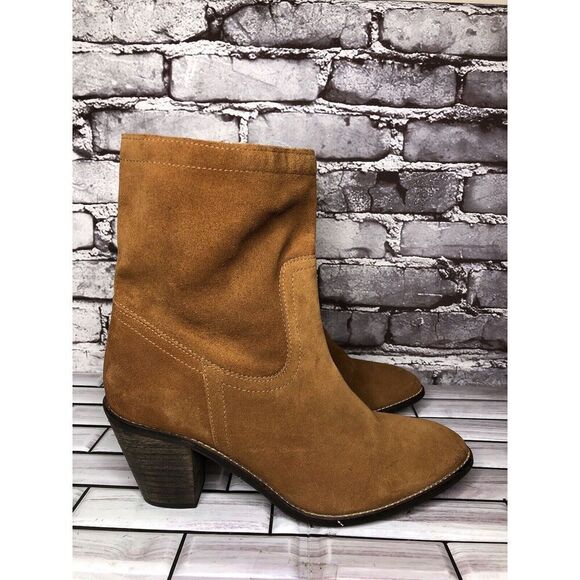 Steve Madden Nalani Brown Suede Leather Western Heel Boots Women Sz 11M US/42EU - Picture 3 of 15